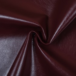 Ткань Дерматин (Кожзам) для мебели, цвет Бордовый (на отрез)  в Анапе