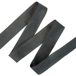 Окантовочная лента-бейка, цвет Чёрный 22мм (на отрез)  в Анапе