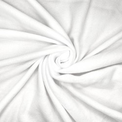 Ткань Флис Односторонний 130 гр/м2, цвет Белый (на отрез)  в Анапе