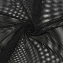 Трикотажная Сетка 75 г/м2, цвет Черный (на отрез)  в Анапе