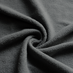 Ткань Флис Односторонний 130 гр/м2, цвет Серый (на отрез)  в Анапе