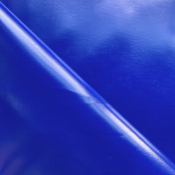 Ткань ПВХ 450 гр/м2, Синий (Ширина 160см), на отрез  в Анапе